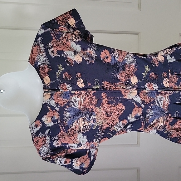 Peruvian Connection Sketchbook autumn wildflowers pleated dress sz xs - Picture 4 of 7